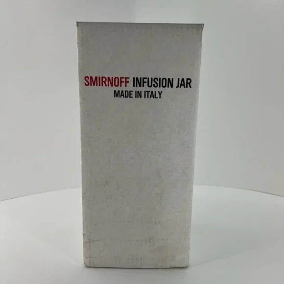 Smirnoff Infusion Jar Made In Italy Green Glass W/ Lid New Boxed - Picture 12 of 16